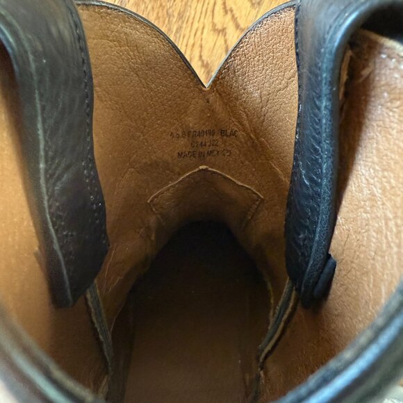 Frye Billy Short Western Leather Bootie in Black - Picture 5 of 6